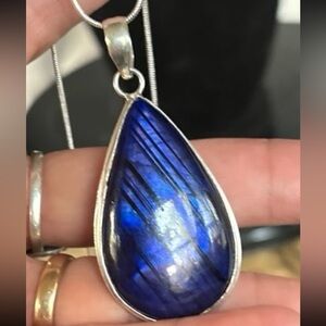 Natural blue Labradorite gemstone